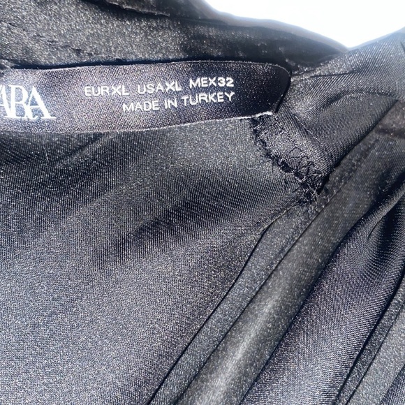 Zara woman combination satin effect tops sleeveless blouse in size xl nwt - Picture 7 of 9